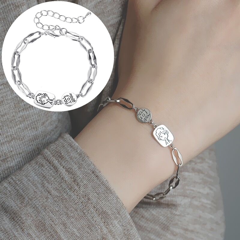 Vòng Tay Kim Loại Mặt Hình Hoàng Tử Nhỏ Phong Cách Vintage Cho Nữ