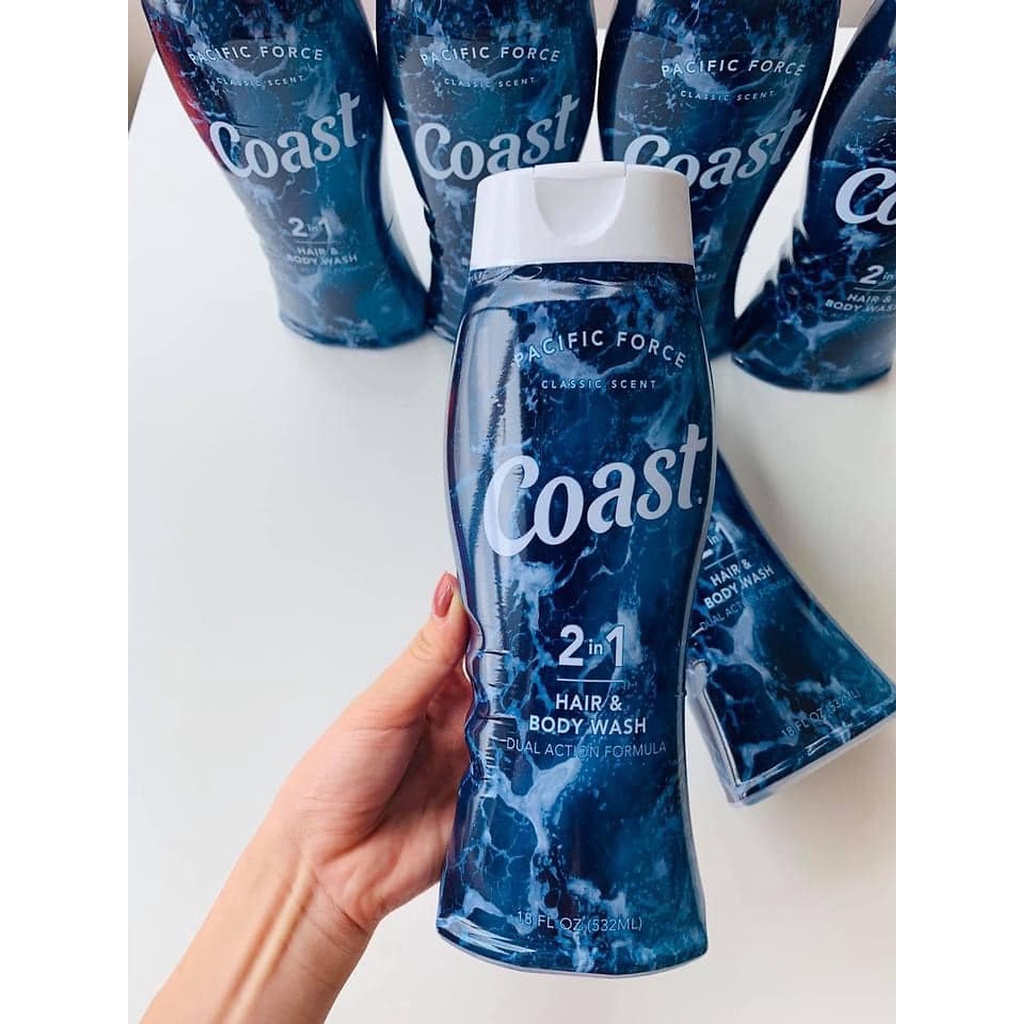 SỮA TẮM GỘI TOÀN THÂN COasst BoDy WASH 2IN1- DẠNG GEL 532ML mẫu mới