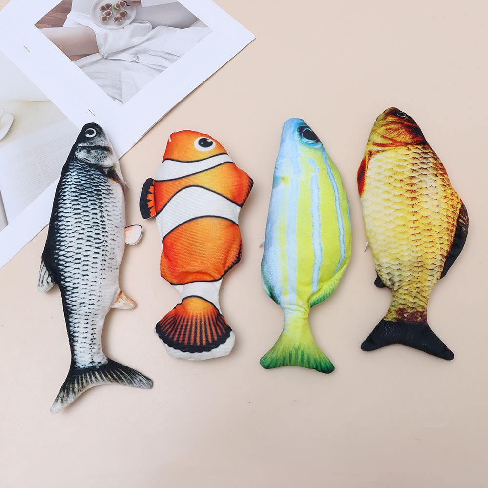 Đồ Chơi Cá Nhảy Múa 3D Cổng USB Tương Tác Cho Mèo