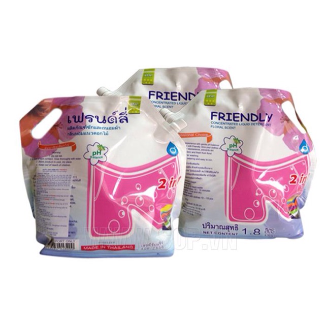 Nước giặt xả frendly 1.8l Thái lan