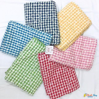 ⚡Bán sỉ⚡ Vải thô kẻ caro hoa cúc nguyên liệu may scrunchies