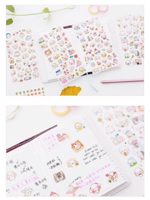 Set 6 tấm sticker cún con ST01