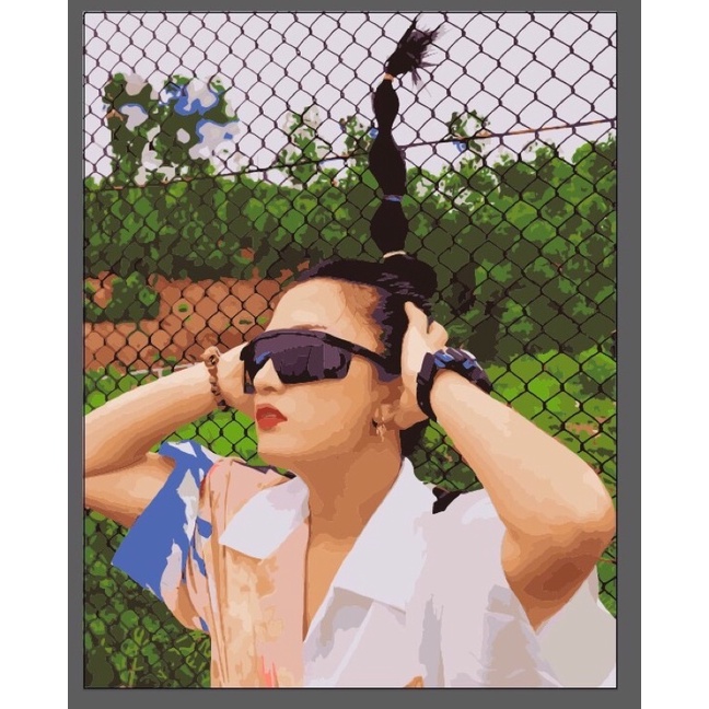 Feedback tranh số hoá theo yêu cầu có khung size 30x40