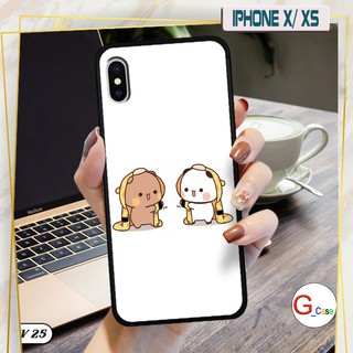 Ốp lưng iPhone Xs lưng nhám - ngộ nghĩnh