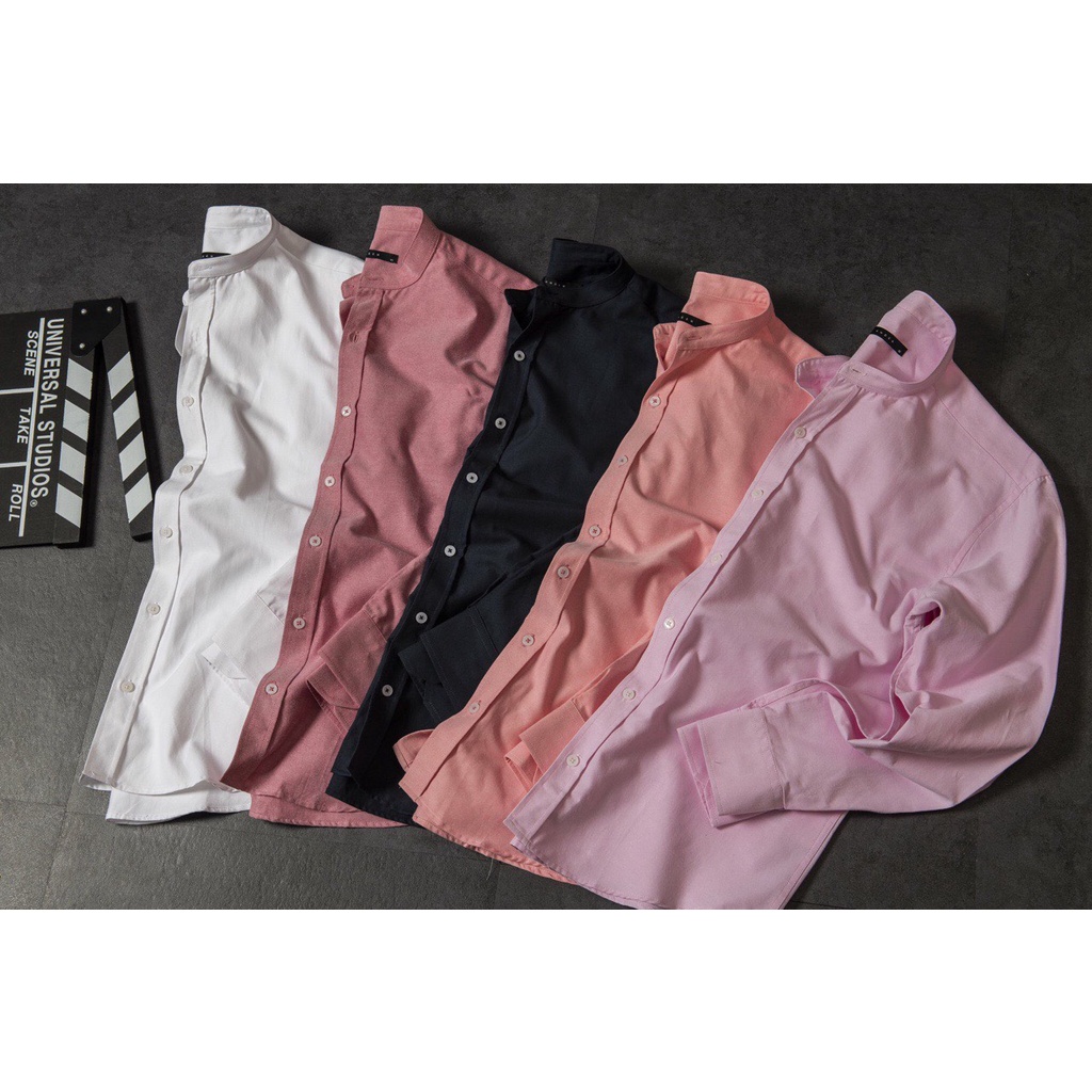 SALE. Áo sơ mi cổ trụ nam vải oxford hàng đẹp, may kỹ