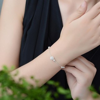 Lắc tay bạc nữ Vòng tay Hạt Châu to lắc chân phụ kiện thời trang phong cách Hàn Quốc