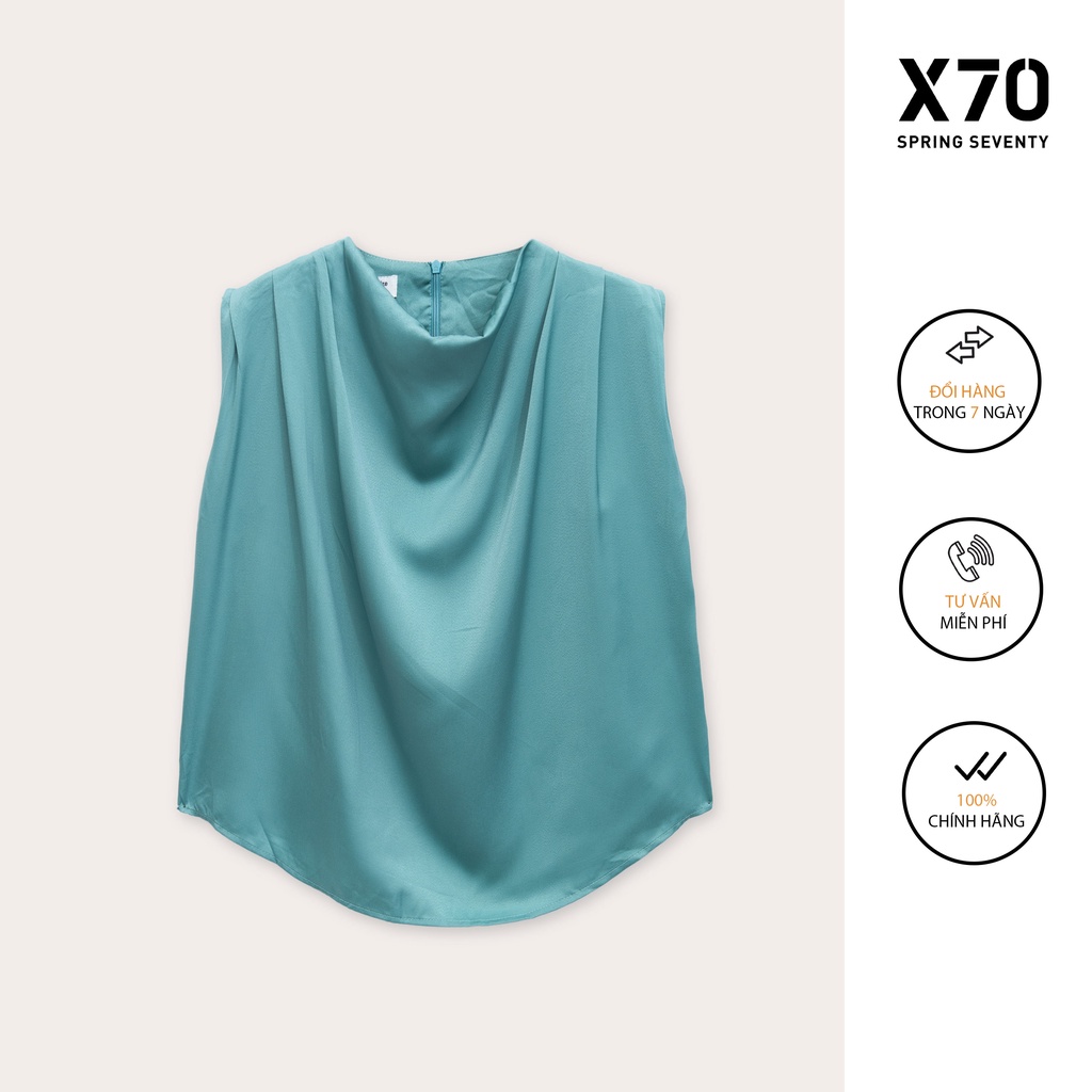 Áo Kiểu Nữ Kiểu Dáng Cọc Tay Thiết Kế Cổ Đổ Lạ Mắt Thời Trang X70 - 00500045