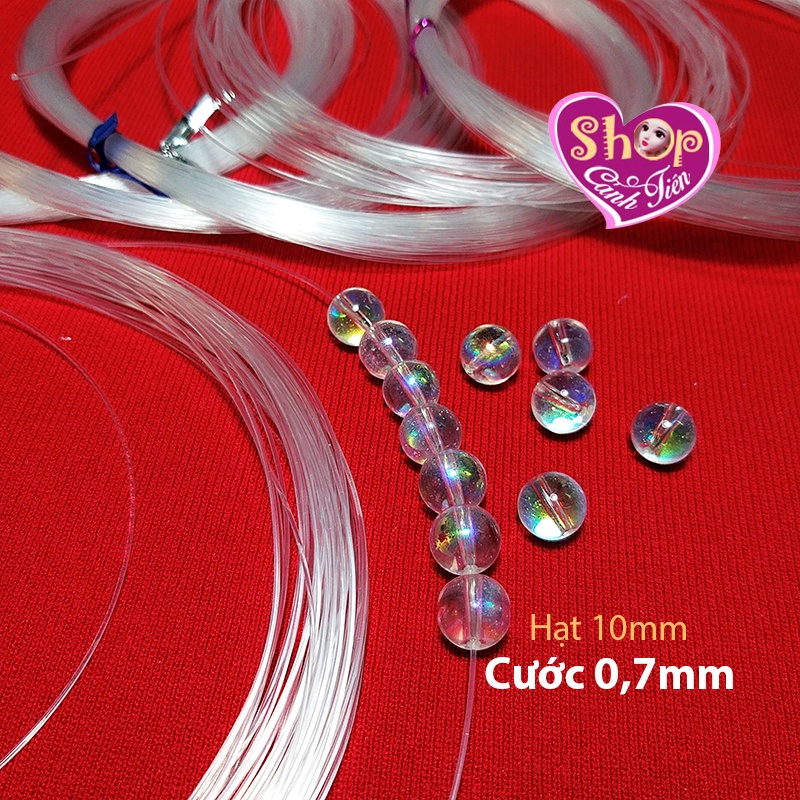 Cuộn Dây Cước Không Co Dãn trong suốt dẻo dai 0,35 - 1mm (Cước xâu vòng, cước câu cá Không đàn hồi)