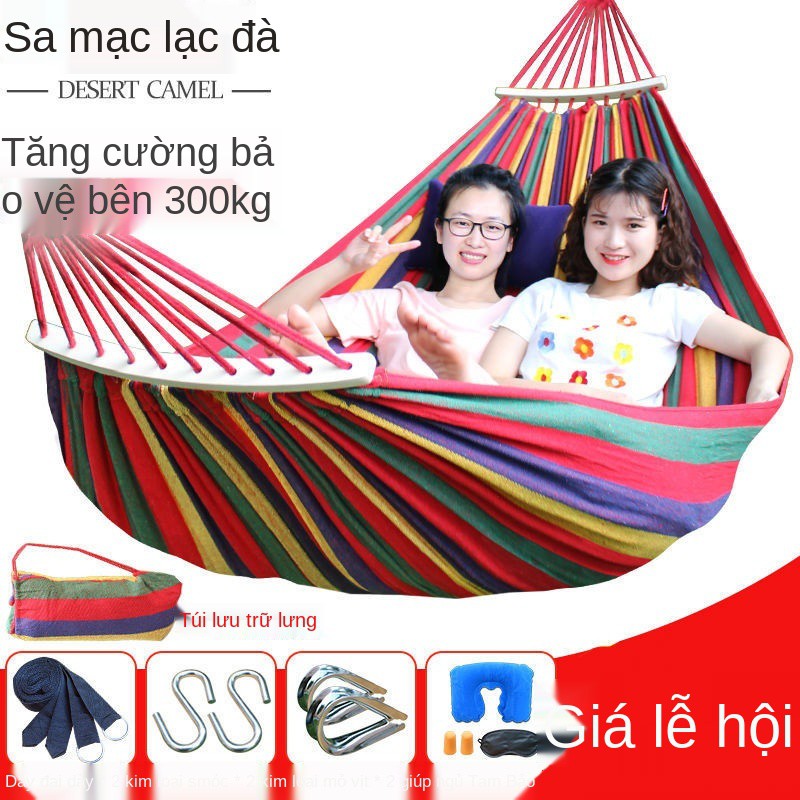 Võng dày ngoài trời Vải bạt cắm trại thư giãn treo ghế sinh viên ký túc xá phòng ngủ trong nhà trẻ em xích đu g