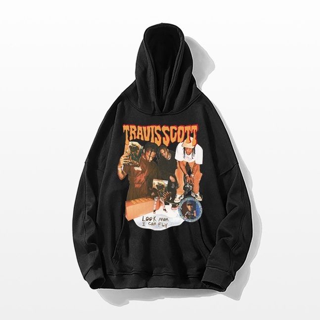Áo hoodie ihkke tay dài dáng rộng in chữ phong cách hip hop thời trang mùa thu cho nam và nữ