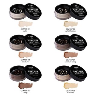 Phấn phủ NYX Can't Stop Won't Stop Setting Powder tone Light