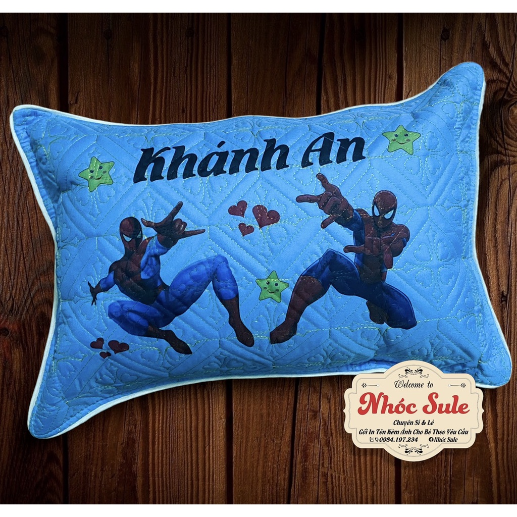 Gối siêu nhân in tên theo yêu cầu cho bé