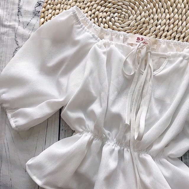 Sunshine Set - Set áo trễ vai + váy caro xếp li🧡