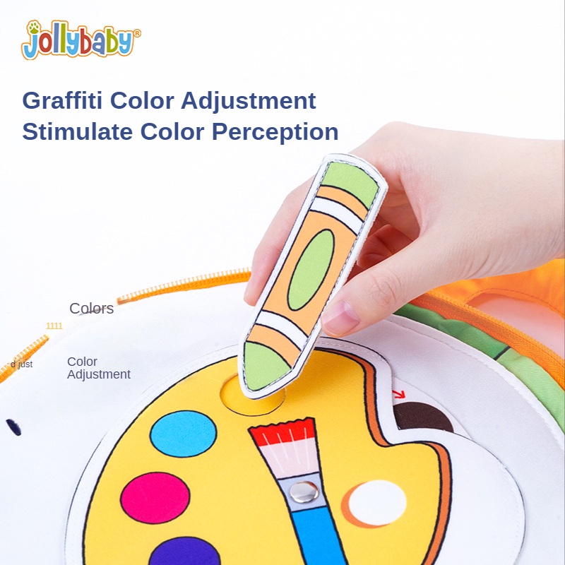 JOLLYBABY Sách vải mềm hình hoạt hình cho bé sơ sinh