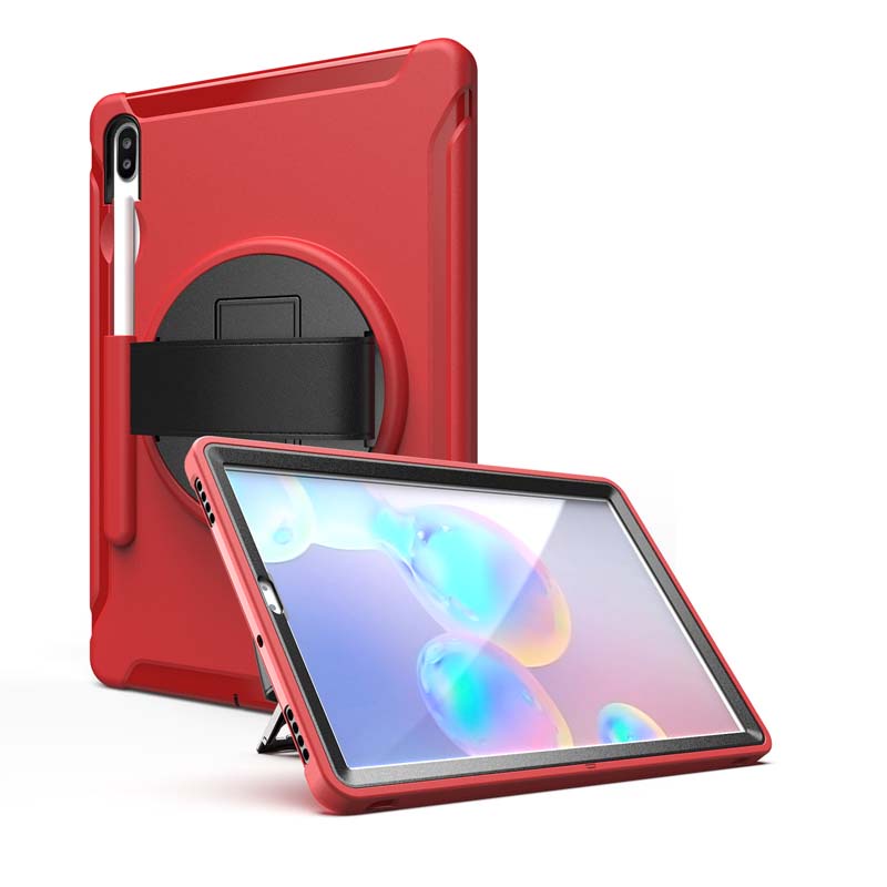 Ốp máy tính bảng chống sốc có ngăn đựng bút và dây đeo tay cho Samsung Galaxy Tab S6 Sm-t860 T865 T867