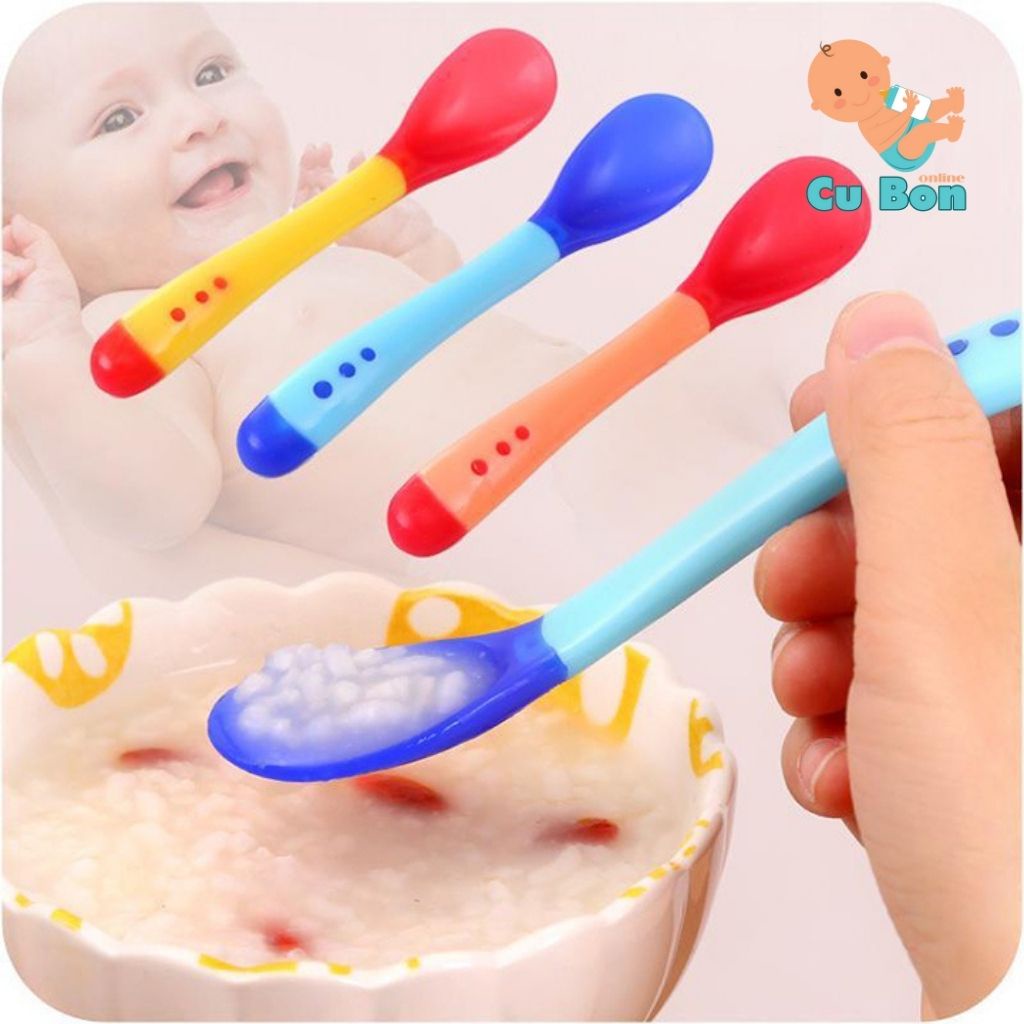 Thìa ăn dặm cho bé báo nóng cảm ứng nhiệt - Cu Bon Online