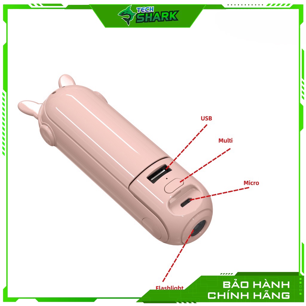 Quạt Tích Điện Đa Năng ET-F03 kiêm đèn pin , hàng chính hãng cao cấp