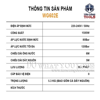 MÁY XỊT RỬA XE WORX WG602E