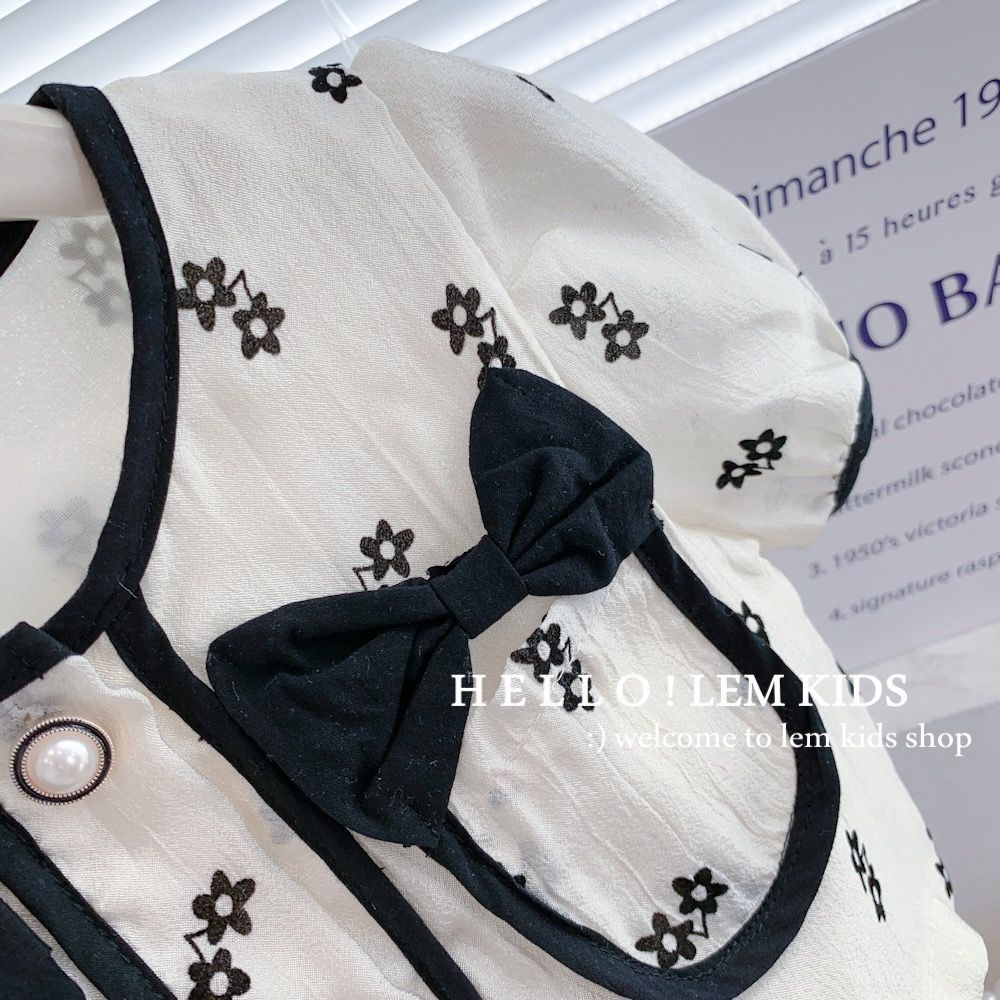 Bộ Trang Phục Gồm Áo Tay Ngắn Và Chân Váy Phong Cách Hàn Quốc Thời Trang Mùa Hè Hàng Mới Dành Cho Bé Gái 2022