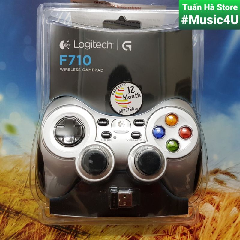 Tay cầm chơi game không dây Logitech F710, hỗ trợ Xbox, PS, PC, Android, hàng chính hãng [Music4U]