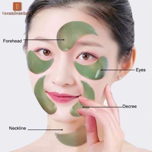 Mặt nạ mắt giảm thâm Bioaqua 60 miếng Imagines Hyaluronic acid/seaweed/black pearl essence eye mask 80g(60pcs)