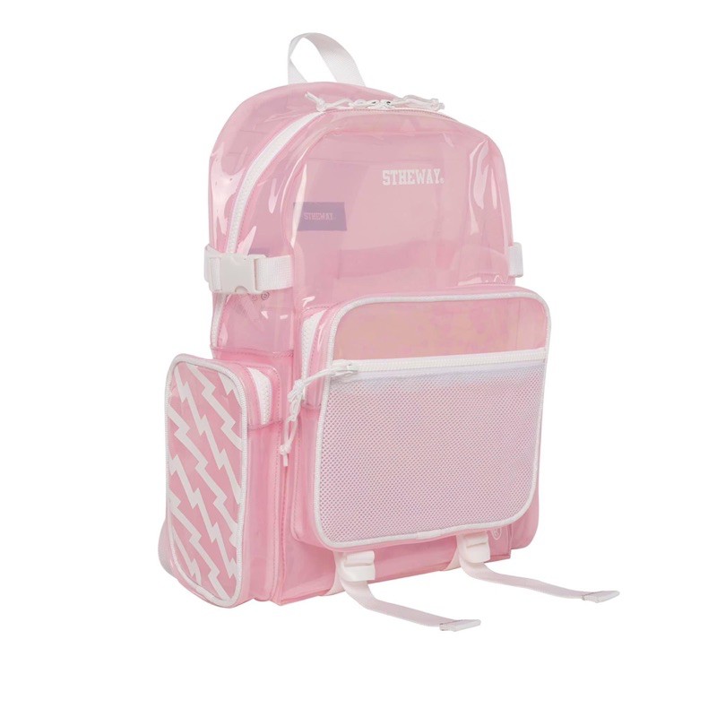 5THEWAY /plastic/ ROCKET BACKPACK - PINK balo trong suốt màu hồng