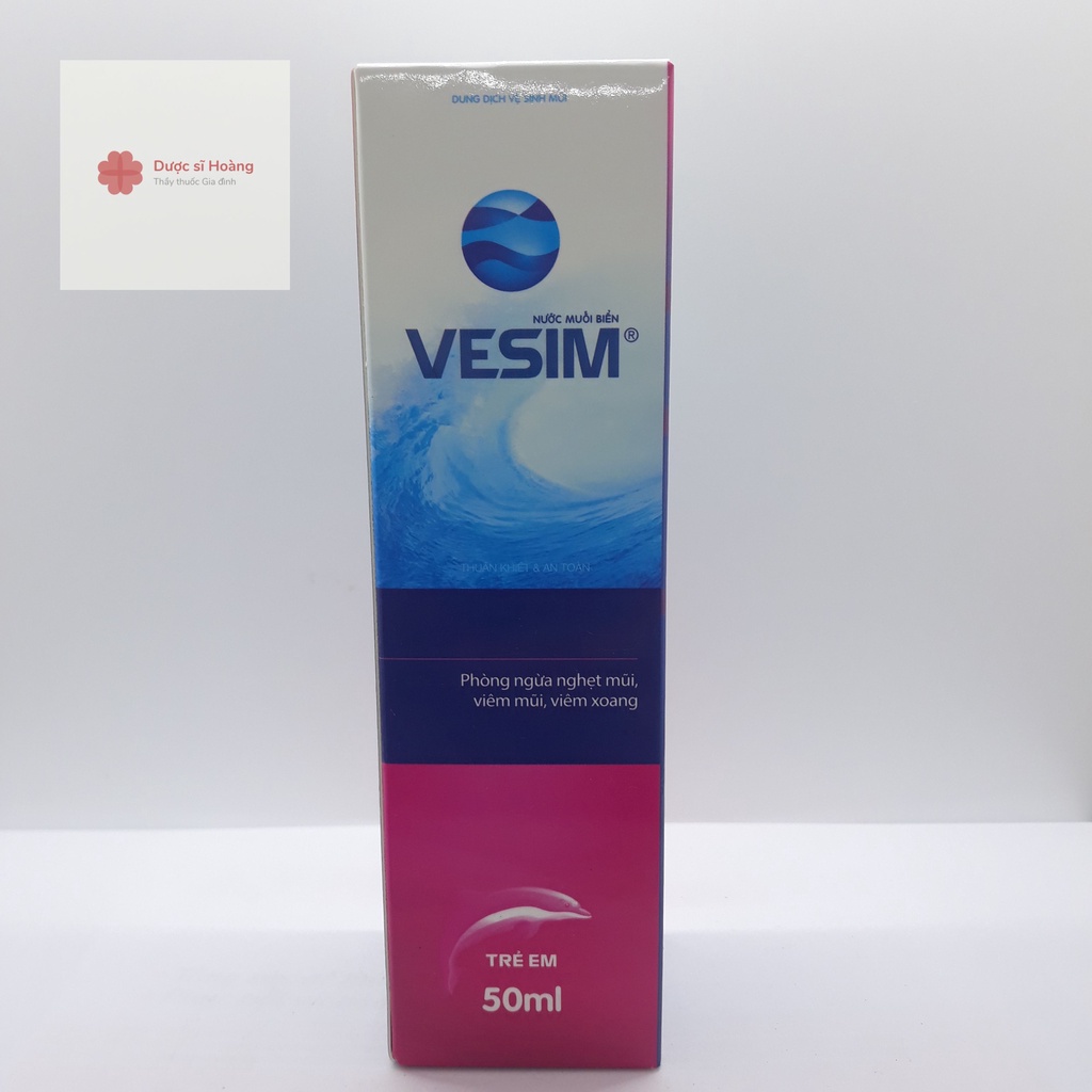 VESIM - Dung dịch vệ sinh mũi nước biển làm sạch và thông mũi - Lọ 50ml