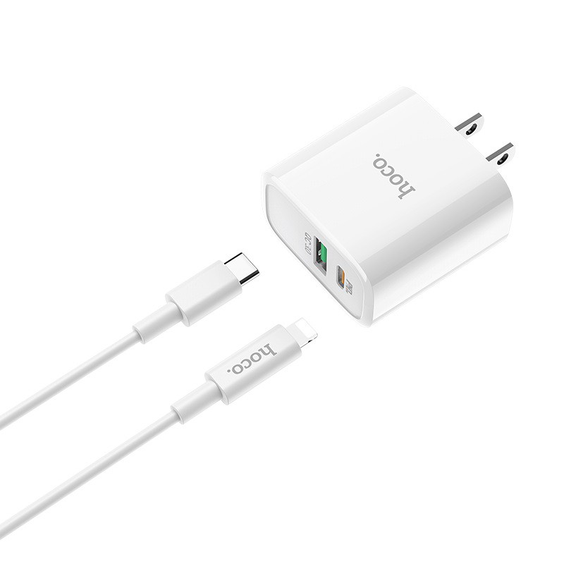 [Mã 2404EL10K giảm 10K đơn 20K] Bộ củ cáp sạc iphone Hoco C57 sạc nhanh 18W PD - QC3.0,sạc nhanh iphone - phukienthg