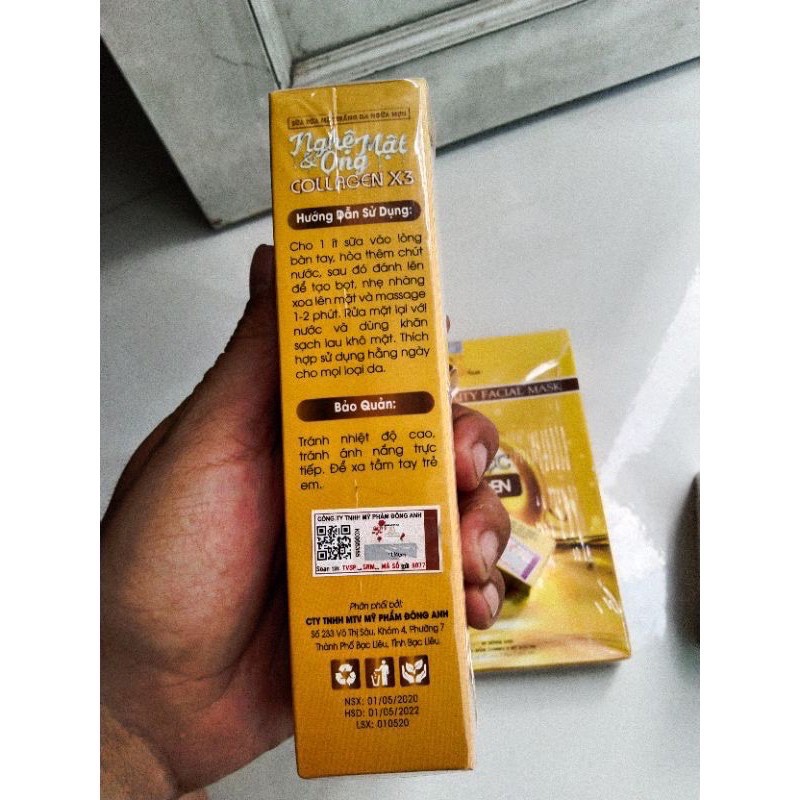 Sữa rửa mặt nghệ và mật ong collagen x3