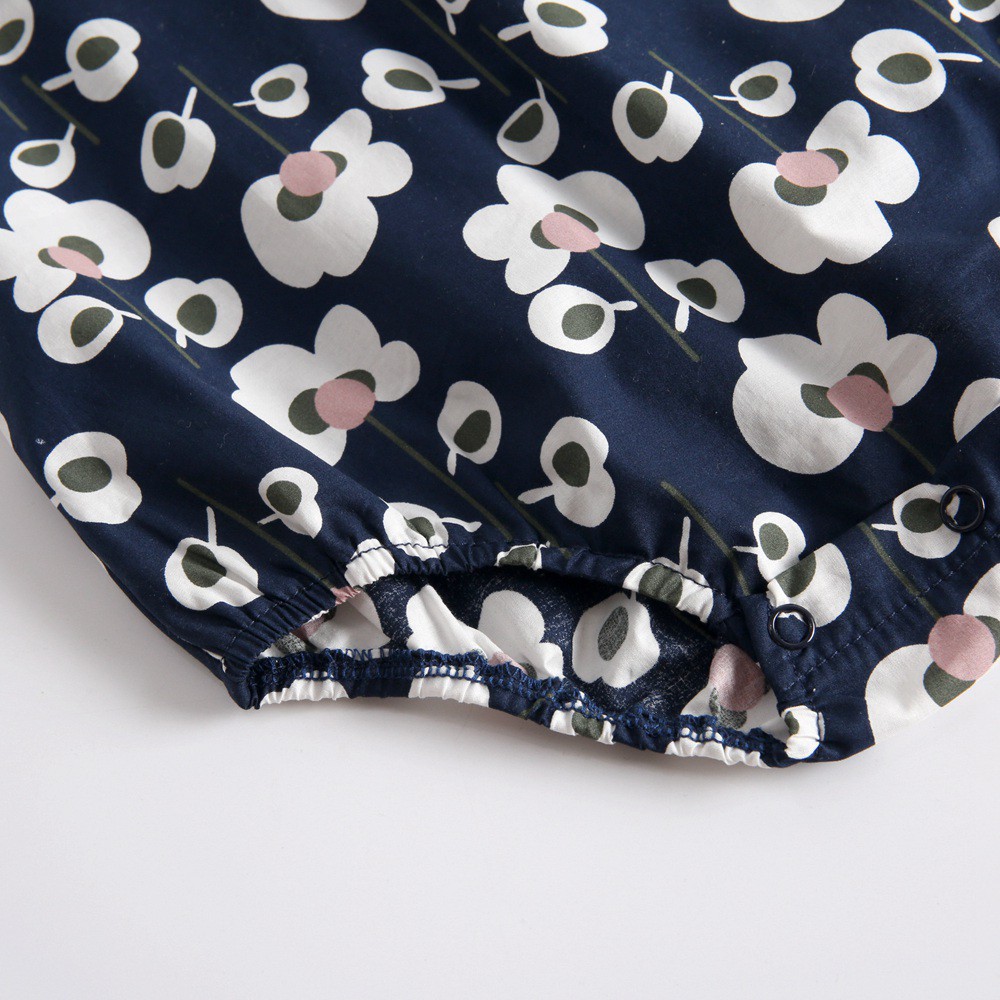 Áo Liền Quần Sanlutoz Hình Hoa Bằng Cotton Thời Trang Mùa Hè Cho Bé Gái