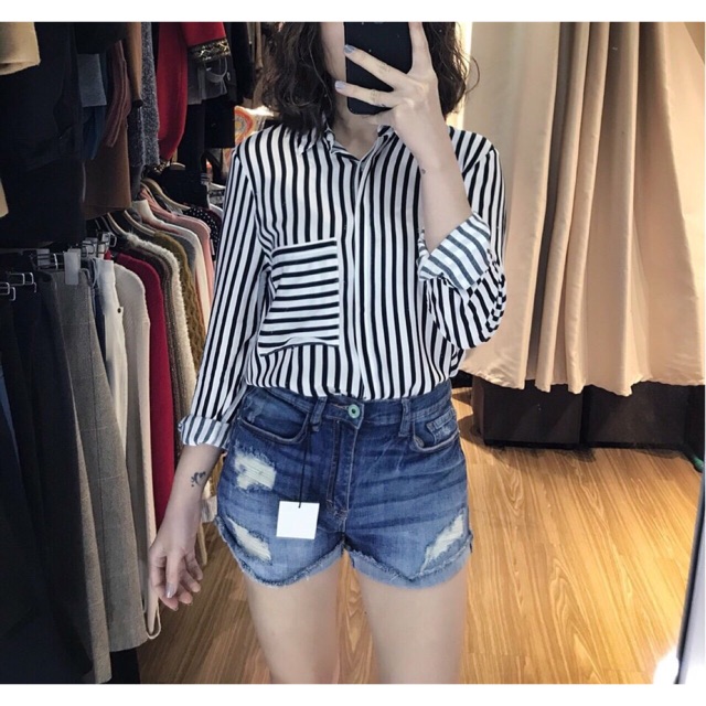 Áo sơ mi kẻ Pull&Bear