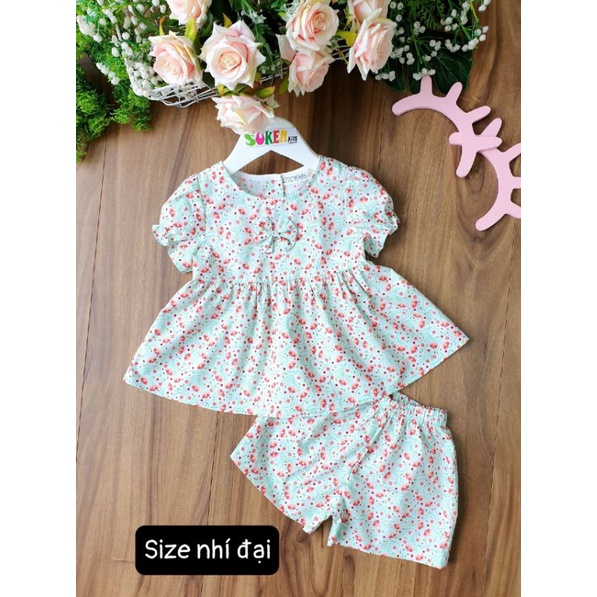 Bộ bé gái kate hoa dễ thương size 2-7