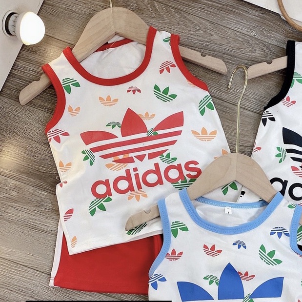 Set Adidas ba lỗ cho bé ⚡ HÀNG CÓ SẴN ⚡ Bộ sát nách thể thao năng động cho bé trai