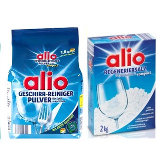 Tặng 3 viên Finish Nhật Khi Mua Bột Rửa Chén Bát Alio 1,8kg + Muối alio 2kg dùng cho máy rửa bát