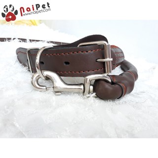 Dây Dắt Kèm Vòng Cổ Da Cho Chó DDVC003