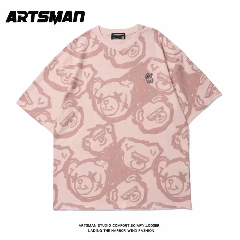 Áo Thun Tay Ngắn In Hình Gấu Trẻ Trung Cho Nam Size M-3Xl