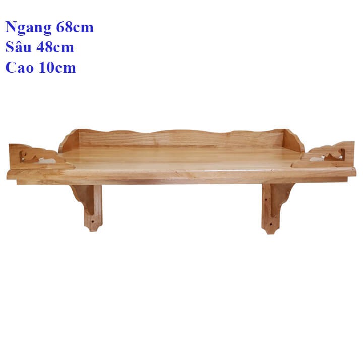 Bàn thờ treo tường gỗ tràm bông vàng ngang 68cm