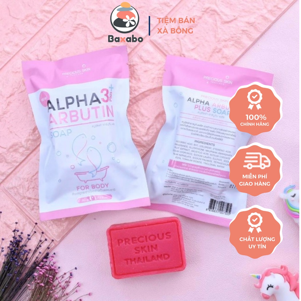 XÀ BÔNG TRẮNG DA ALPHA ARBUTIN 3PLUS THÁI LAN CHÍNH HÃNG 80GR - HÀNG CÓ SẴN - TẶNG KÈM TÚI LƯỚI TẠO BỌT CAO CẤP | BigBuy360 - bigbuy360.vn