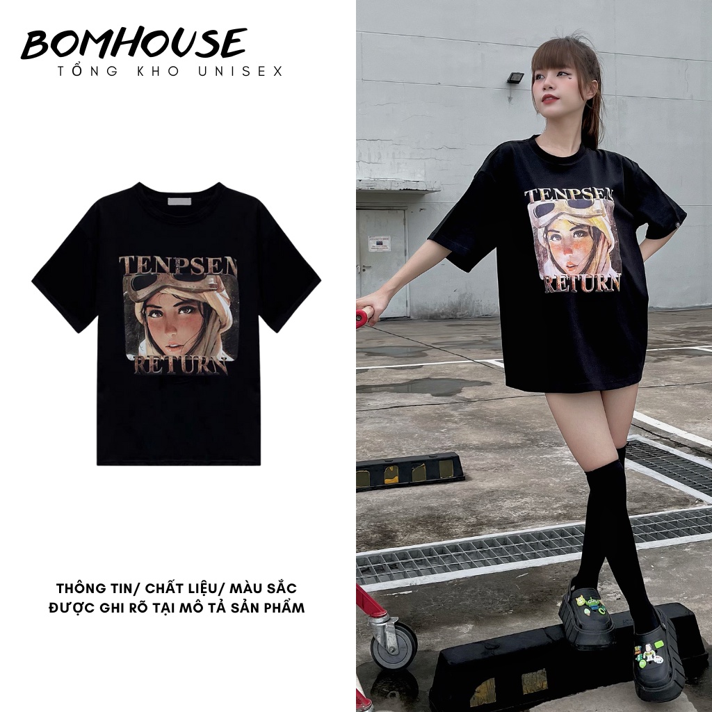 Áo Thun Tay Lỡ RETURN Nam Nữ Bom House Ulzzang Unisex