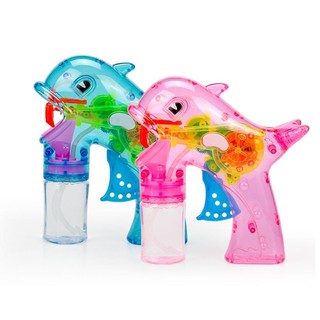 Đồ chơi Máy bắn bong bóng hình Cá Heo có đèn Led kèm 2 lọ dung địch mã 50086
