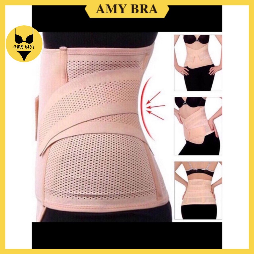 Đai Nịt Bụng Dán Thông Hơi - Gen Nịt Bụng Giảm Mỡ Sau Sinh, Chống Cuộn AMYBRA N3331