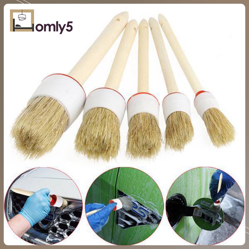 Set 3/5 Cọ Vệ Sinh Chi Tiết Xe Ô Tô 3/5 Kích Thước Đa Năng