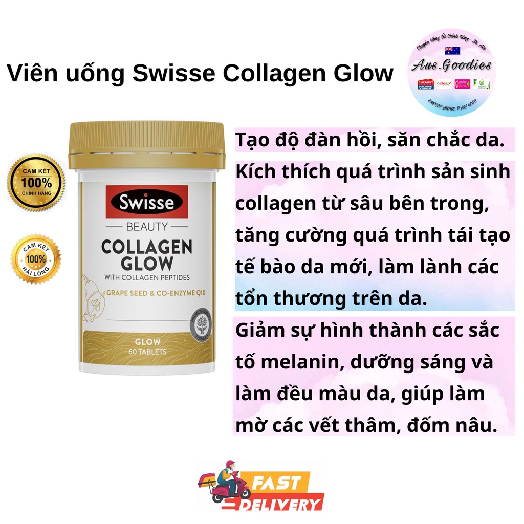 Viên uống Swisse Collagen Glow viên