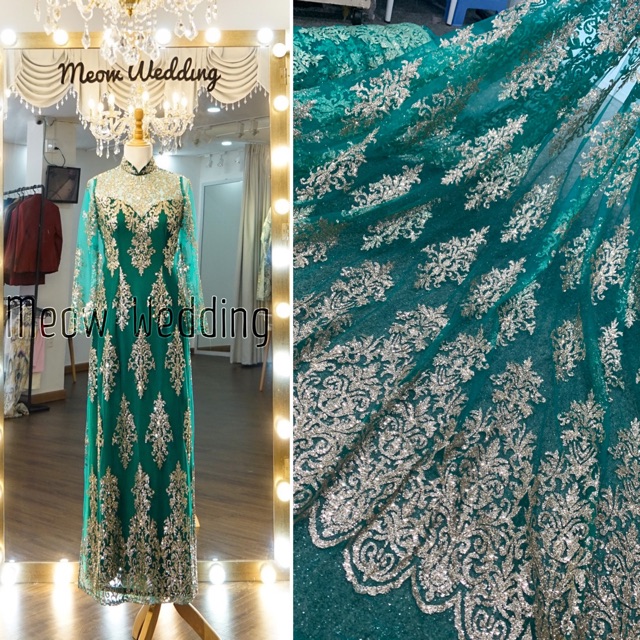 Vải lưới kim tuyến 569 2 mét