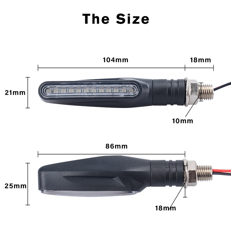 Set 4 Đèn Xi Nhan 12 Bóng LED Dành Cho Xe Mô Tô