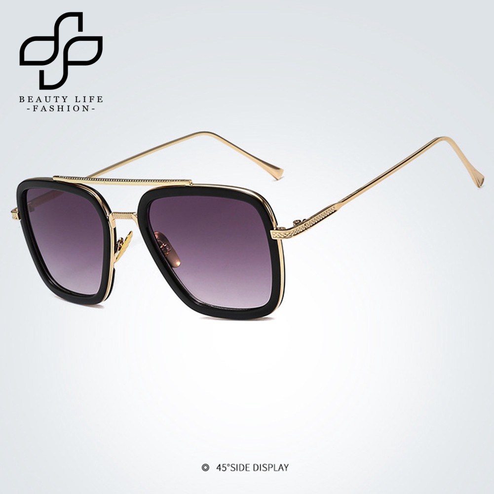 BEAUTY~ Tony Stark Square Lens Sunglasses Eye Protection Sun Glasses