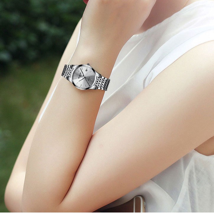 Đồng Hồ Nữ WLISTH Q358 Dây Thép Chống Gỉ Cao Cấp ( Tặng Vòng Phong Thủy + Pin ) | BigBuy360 - bigbuy360.vn