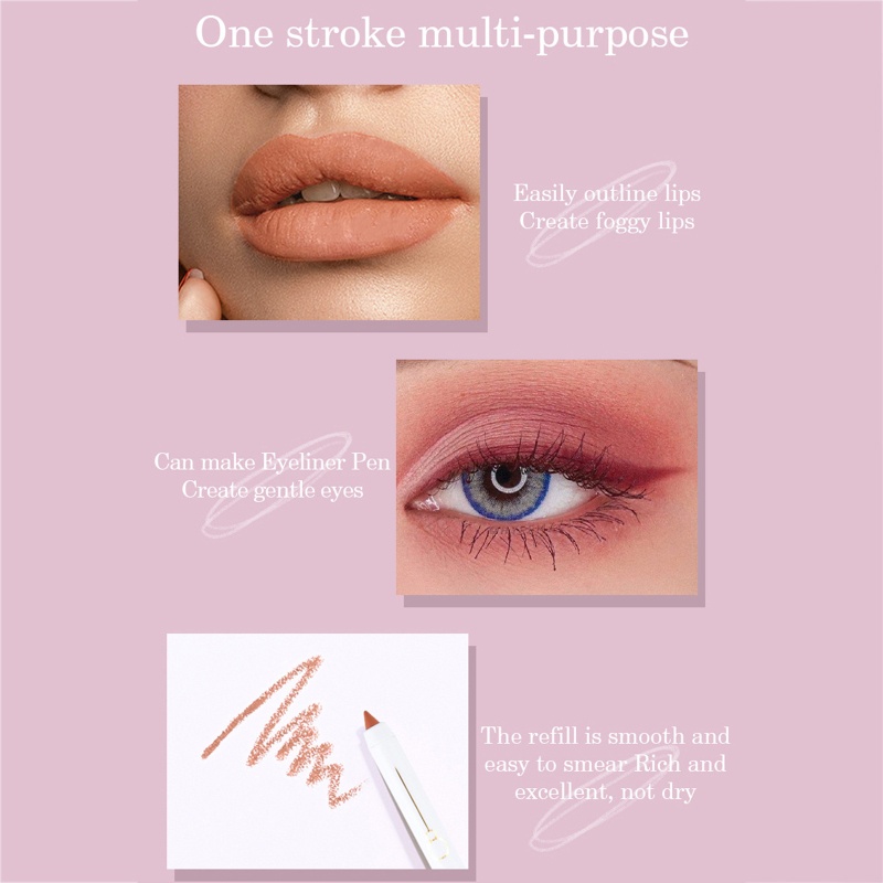 Son Lì Bút Chì 12 Màu Sắc Tùy Chọn Thương Hiệu brroa