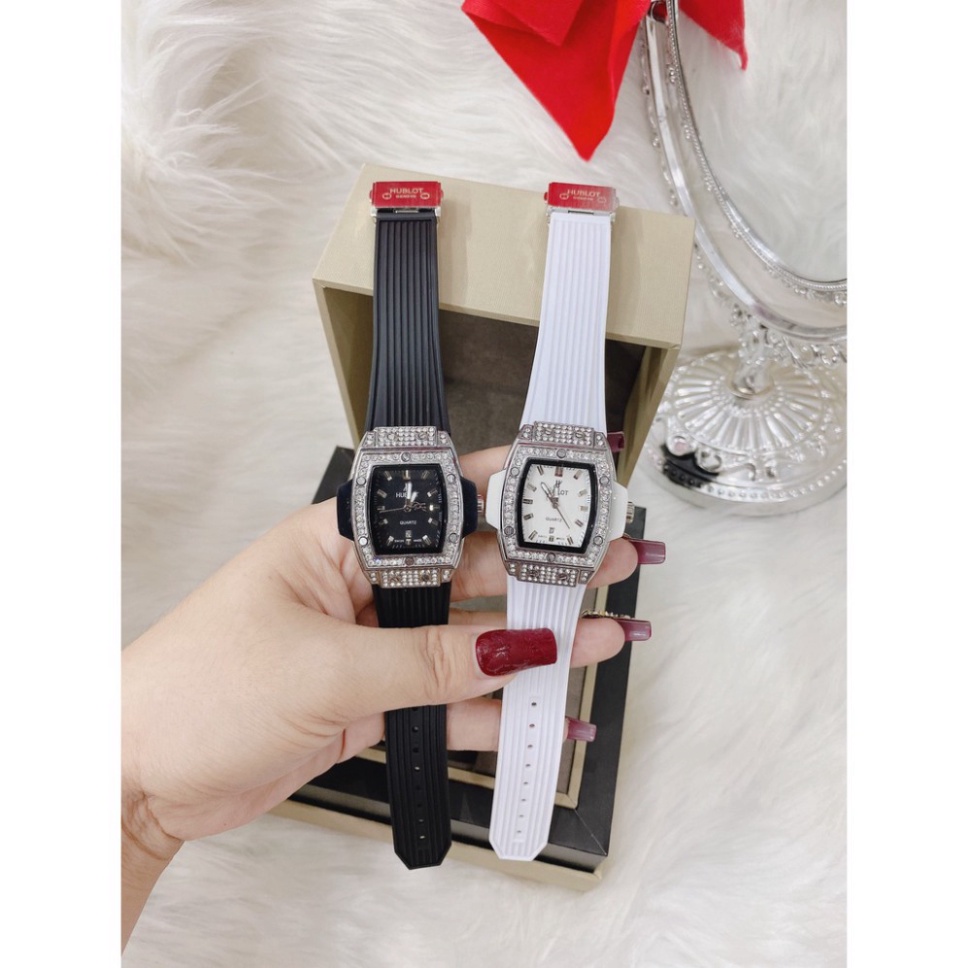 ĐỒNG HỒ NỮ hu.b dây cao su non cao cấp thời đeo cực sáng tay thời thượng bắt mắt, bảo hành 12 tháng