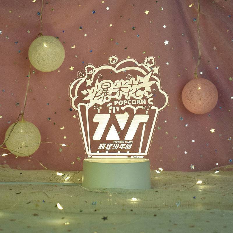Đèn ngủ Bỏng Ngô TNT THỜI ĐẠI THIẾU NIÊN ĐOÀN idol dạng phát sáng để bàn tiện lợi xinh xắn